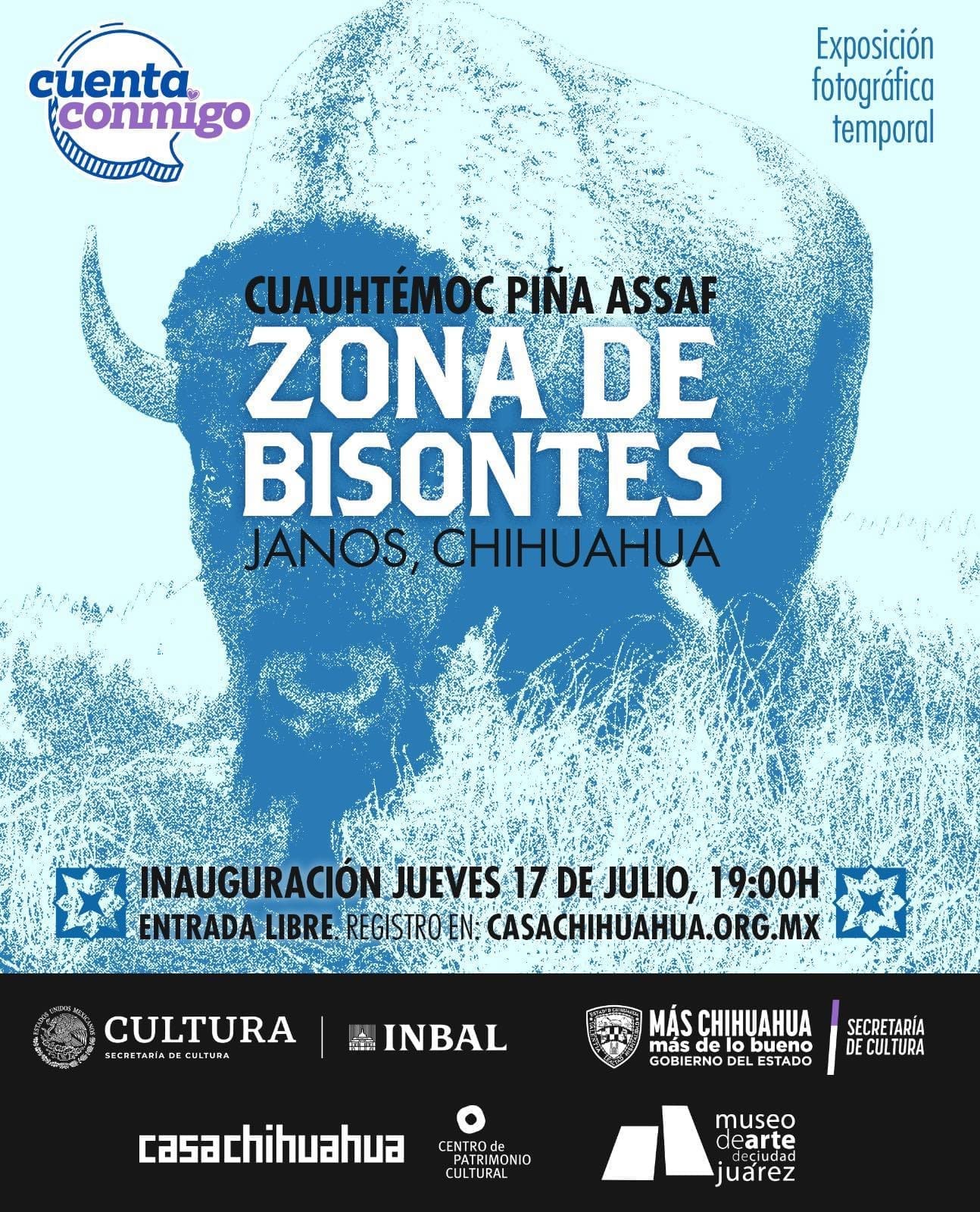 Invita Casa Chihuahua a la exposición fotográfica Zona de Bisontes