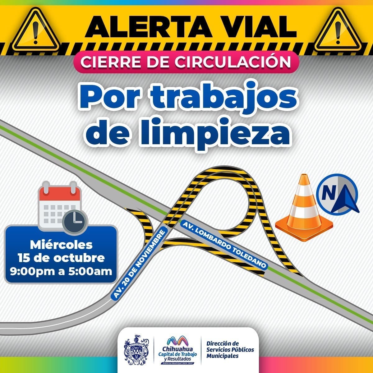 ¡Precaución! Cerrarán accesos al Toledano por limpieza