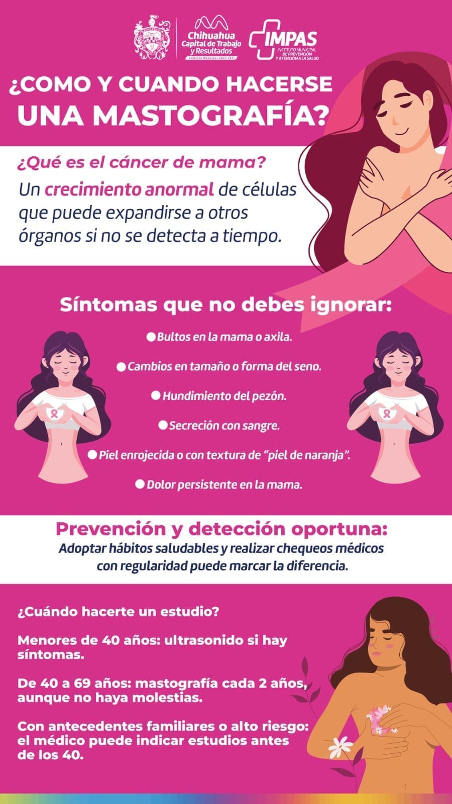 Llama IMPAS a informarse sobre el cáncer de mama