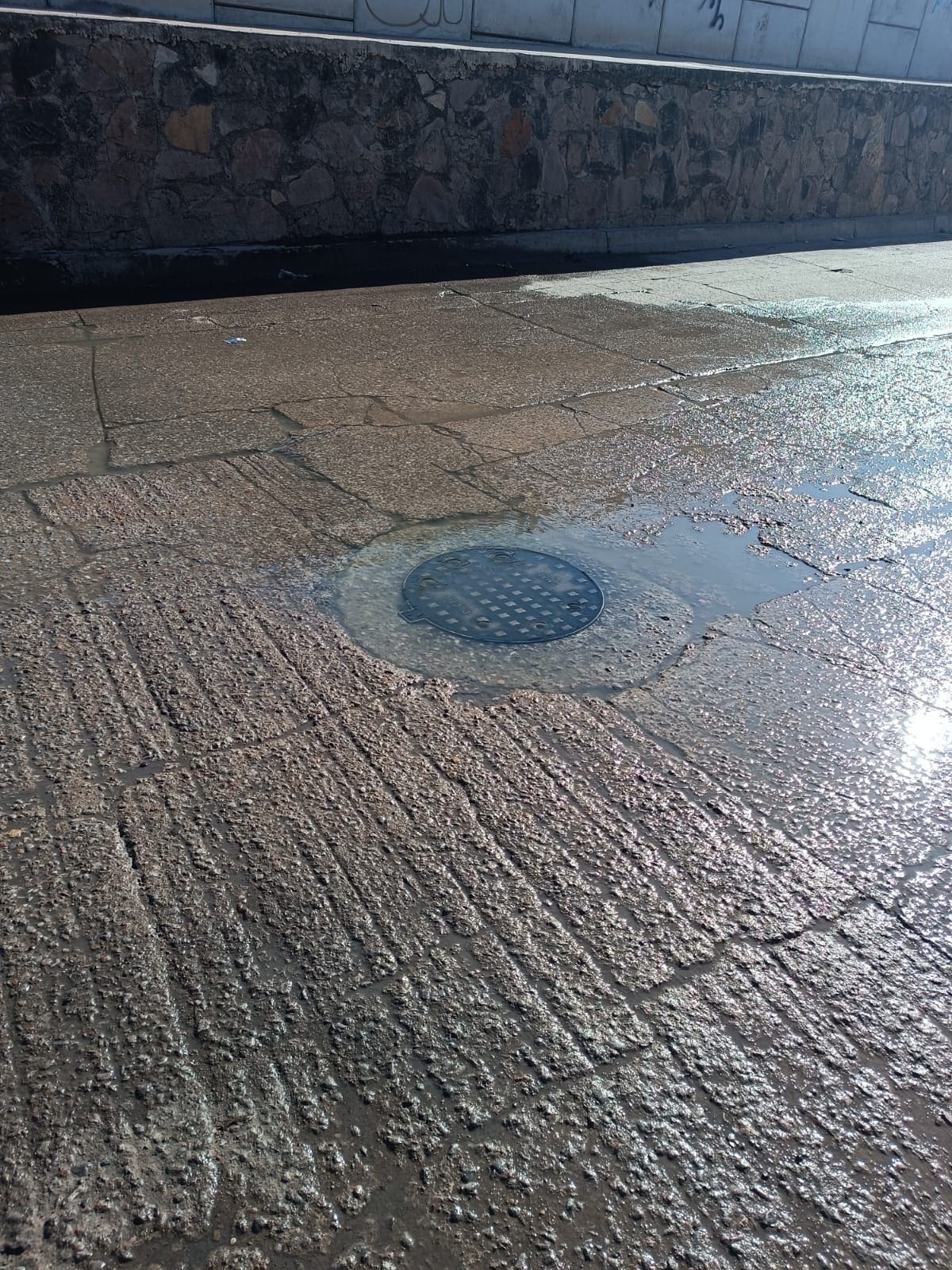 Vecinos denuncian alcantarilla tapada que desahoga aguas negras en el fraccionamiento Santo Tomás